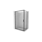 Mexen Exo drsna tuš kabina 110 x 80 cm, prozorna, črna - 8151-110-080-70-00