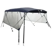 Vidaxl Bimini tenda s 4 loki in stranicami 243x(200-213)x137 cm