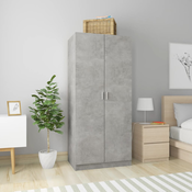 Ormar siva boja betona 80 x 52 x 180 cm od konstruiranog drva