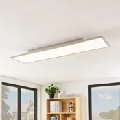 Lindby LED-Panel Stenley, 4.000 K, 120 cm x 30 cm, srebrna/bela - Kuhinja - Sodobni - bel, srebrn - Plastika