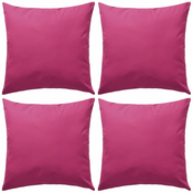 Vrtni jastuci 4 kom 45 x 45 cm ružičasti