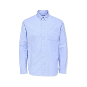 Selected  Noos Regrick Oxford Shirt - Light Blue  Modra