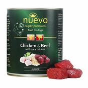 Konzerva NUEVO DOG Junior Chicken & Beef 800 g