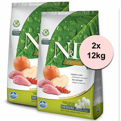 Farmina N&D Prime dog GF MEDIUM & MAXI Wild Boar & Apple 2x12 kg