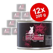 Varčno pakiranje Catz Finefood Purrrr 12 x 200/190 g - Št. 105 losos (6 x 190 g)