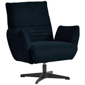 Dieter Knoll FOTELJ, temno modra tekstil