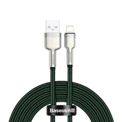 Polnilni in podatkovni USB-A v Lightning kabel Baseus Cafule Series Metal - 480Mbps - 2m - green