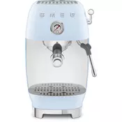 SMEG ECF03PBEU Espresso stroj pastelno modre barve, slog 50-ih