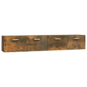 Vidaxl Stenska omarica 2 kosa dimljeni hrast 100x36,5x35 cm inženske les