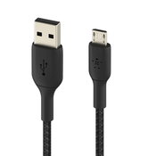 BELKIN Kabel USB v mikro-USB 18 W, pleten najlon, 1 m polnjenja, (20524317)