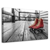 shumee Platno s tiskom Vintage Red Roller Skates 80x50 cm