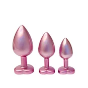 Gleaming Love Pearl Pink Plug Set – set metalnih analnih plugova