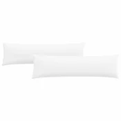 Vidaxl Blazine za kavč 2 szt. Bela 145 x 40 cm blago