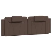 Vidaxl Blazina za vzglavje Viana rjava 160 cm umetno usnje