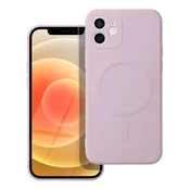 OEM SILICONE MAG COVER ovitek, združljiv z MagSafe, za iPhone 12, roza