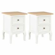 vidaXL Nočna omarica 2 kosa MDF 35x30x49 cm bela