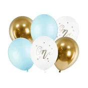 shumee Baloni 30 cm, en, pastelno svetlo moder (1 paket/6 kosov)