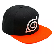 Naruto Shippuden - Black & Orange Konoha Snapback Cap