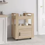 Vidaxl vidaXL Kuhinjski voziček, hrast sonoma 60x45x80 cm, material na osnovi lesa