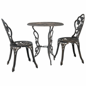 3-dijelni bistro set od lijevanog aluminija