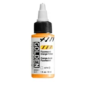 Golden Artist Colors High Flow Akrilna barva Fluorescent Orange Yellow 30 ml 1 kos