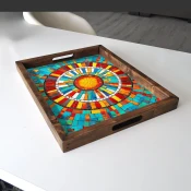 Aberto Design Poslužavnik REF019 48 x 38 x 4 cm, Šareni