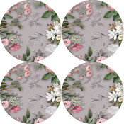 Bertoni Home Unisexs 4 Round Table Pads Set Melanie Grey
