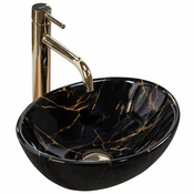 Rea Sofia Mini Black Marble Shiny umivalnik za pult