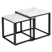 IN KOMPLET KAVNIH MIZIC 2-V-1 KAVNA MIZICA DNEVNA SOBA KLOPI LOFT MARMOR 50 CM