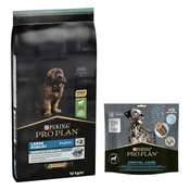12 kg / 14 kg PURINA PRO PLAN + Dental Care grickalice gratis! - 12 kg Large Robust Puppy Sensitive Digestion janjetina + 426 g Dental Care Large Dog