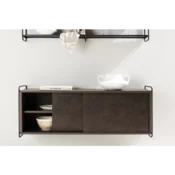 Venture Design Stenski omarica 121x35x48 cm rjava