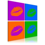 Slika - Kisses: Pop art 80x80