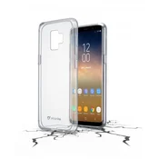 CellularLine ovitek iz plastike in robom iz gume Clearduo za Samsung Galaxy S9 Plus, prozoren