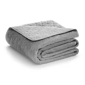 Sivo posteljno pregrinjalo AmeliaHome Laila Silver, 220x240 cm