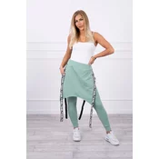 Pants/suit with dark mint selfie lettering