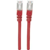 Intellinet Intellinet 740579 RJ45 omrežni kabel\, Patch kabel CAT 6a S/FTP 0.25 m rdeča zaščita iz folije\, pletena zaščita\, zaščiten\, brez halogena 1 kos, (20417679)