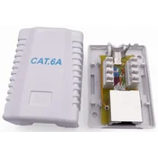 GEMBIRD NCAC-1F6A-01 kutija za povrsinsku montazu sa jednim portom CAT6A FTP