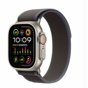 Apple Watch Ultra 2 Cellular 49 mm Titanium Case, Green/Grey Trail Loop S/M
