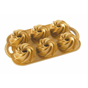 NordicWare Obrazec za šest malih zlatih tort HERITAGE