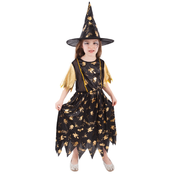 Djecji kostim vještice crno-zlatni (M) e-pakiranje