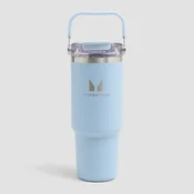 Myprotein metalna boca od recikliranog materijala s ruckom i slamkom 900 ml - baby plava