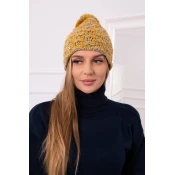 marka niezdefiniowana Cap with fleece Fiona K275 mustard + gray