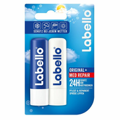 Labello Original + Repair 24h Moisture Lip Balm Set balzam za usne Original Care 4,8 g + balzam za usne Med Repair 4,8 g