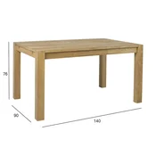 Homestar Jedilna miza CHICAGO NEW 140x90x76 cm hrast