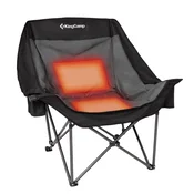 King Camp Zložljiv kamping stol KING CAMP Canna C10 z ogrevanjem - črno-siv
