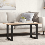 Stolic za kavu O-oblika 100x50x45cm borovina i celik
