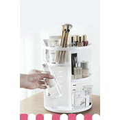 Bijeli okretni plastični kupaonski organizator za kozmetiku - Hermia