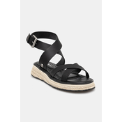 Usnjeni sandali Pepe Jeans KATE NATURE