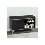 KESPER KSP15943 CIPELARNIK SA JASTUKOM ZA SEDENJE CRNI 77 x 48 x 30 CM