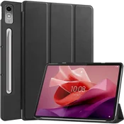 GS Ovitek za Lenovo Tab P12, tridelni z držalom za pisalo, črn